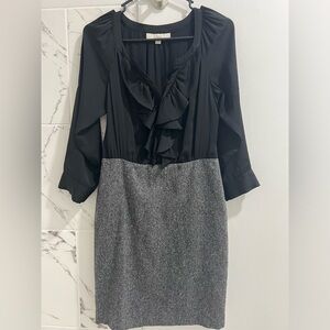 Loft black and gray dress